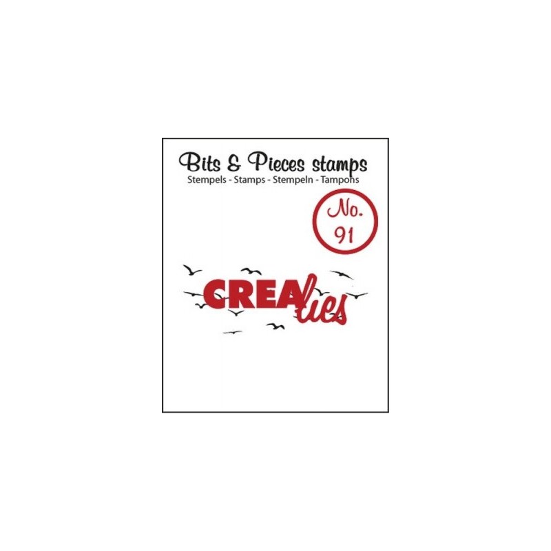 Crealies Clear stamps Birds in the sky small