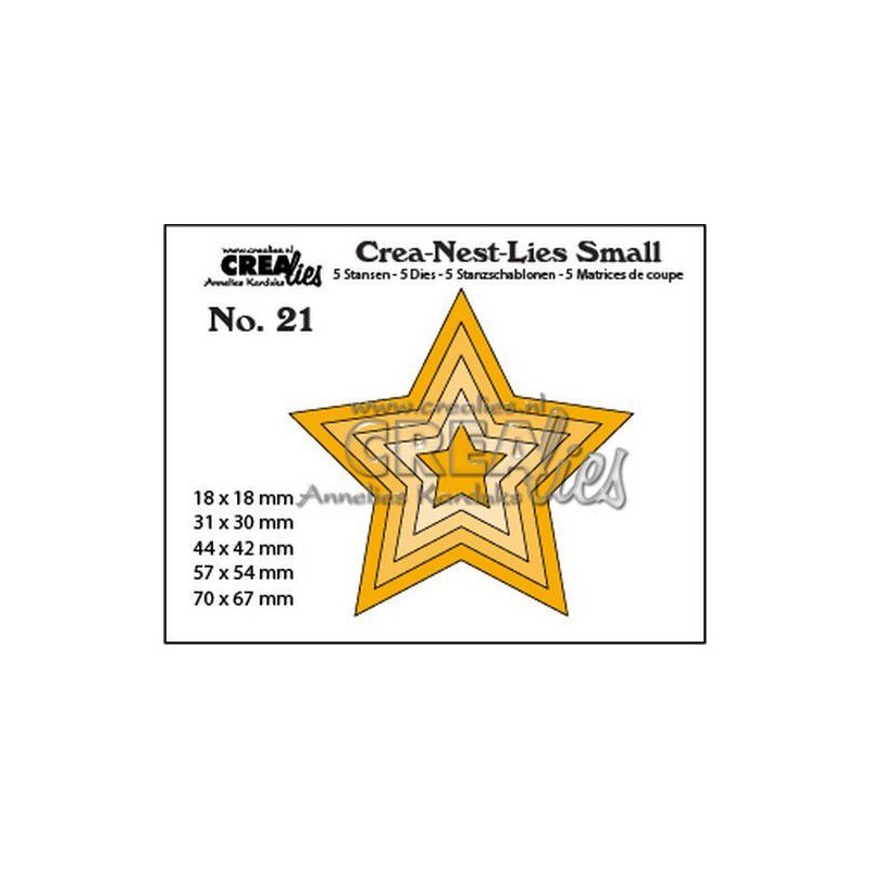 Crealies Clear stamps Stars Small 70x67 mm