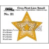 Crealies Clear stamps Stars Small 70x67 mm