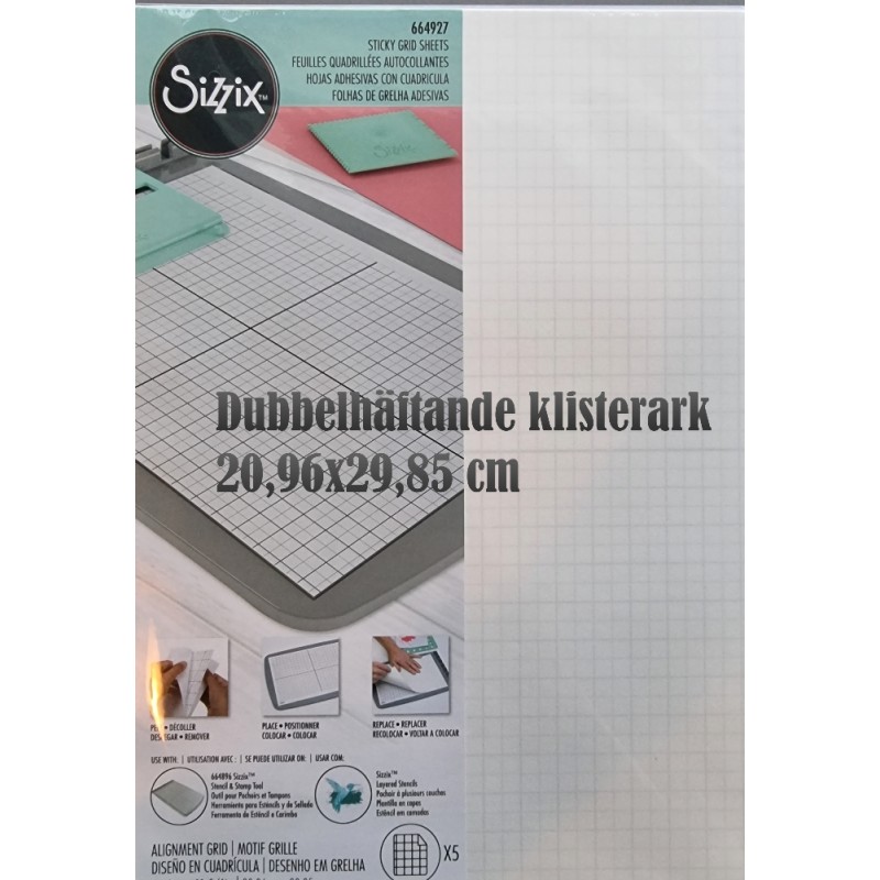 Sizzix Accessory - Grid Sheets 8 1/4 x 11 5/8 5 Pack 664927