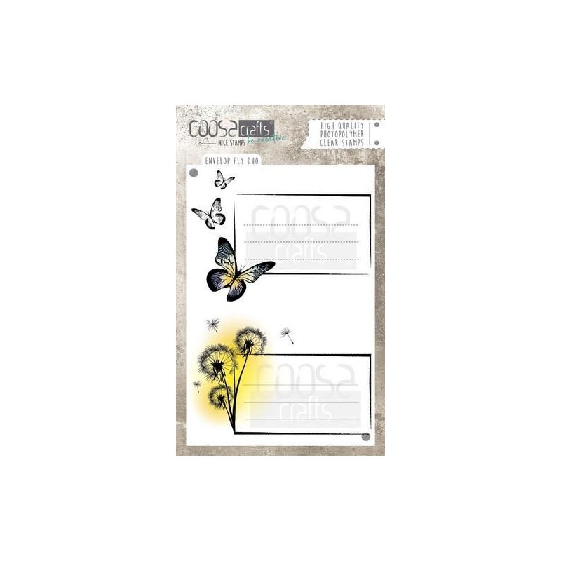 COOSA Crafts clearstamps A6 -Envelope Fly duo A6 (Eng)