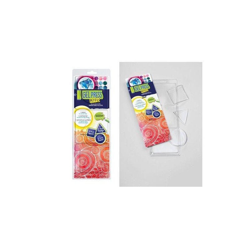Gel Press 3 Plates - circle, triangle, square 10812-CIR 5,1cm each