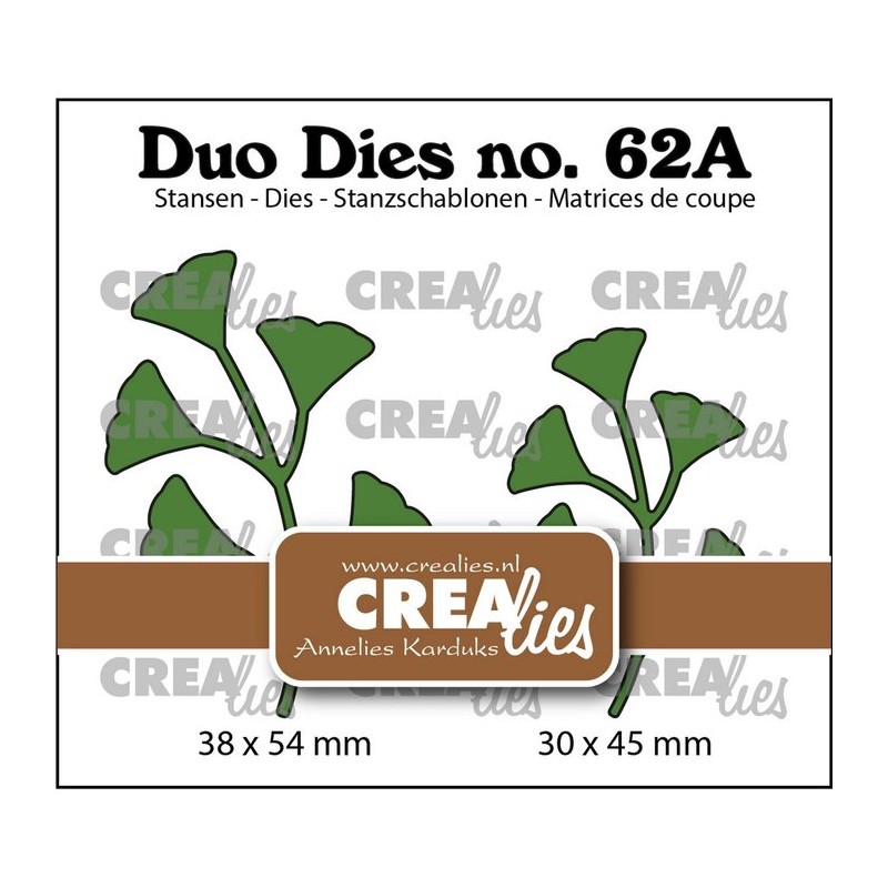 Crealies • Duo Dies Leaves 14 Mirror Image : CLDD62A