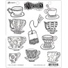 Ranger Dylusions Cling Stamp Set Fancy a Cuppa DYR80251 Dyan Reaveley