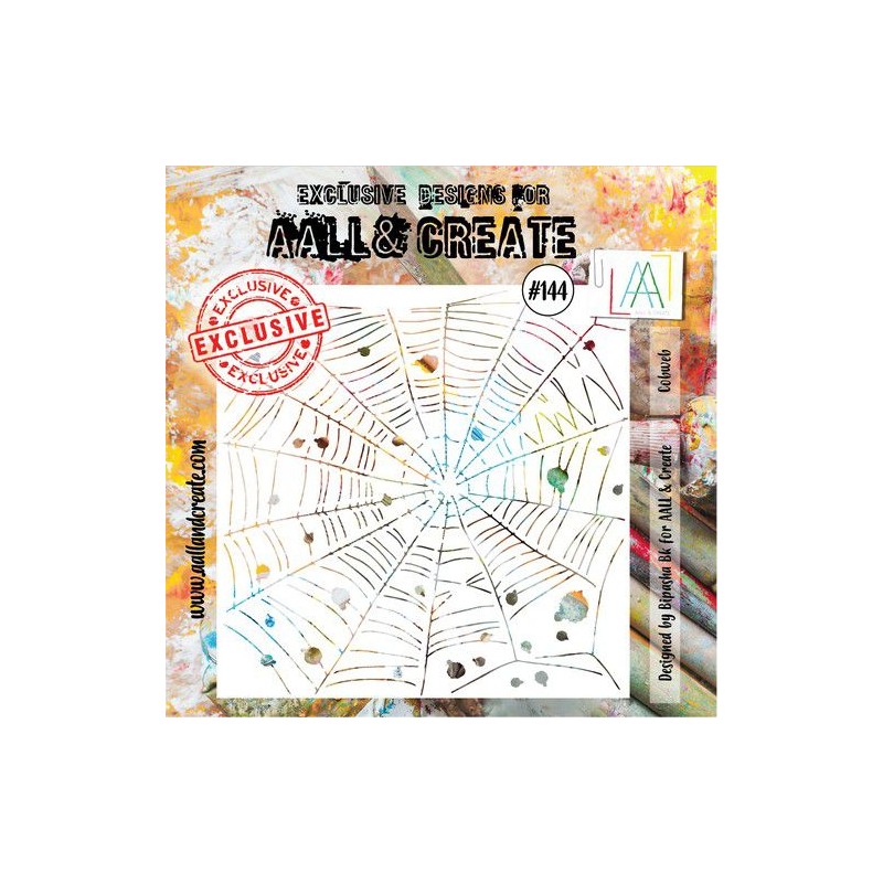 AALL & Create Stencil Cobweb no.144 15x15cm Bipasha BK