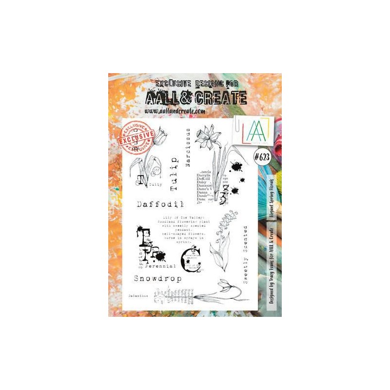 AALL & Create Stamp Elegant Spring Florals  29,2x20,5cm Tracy Evans