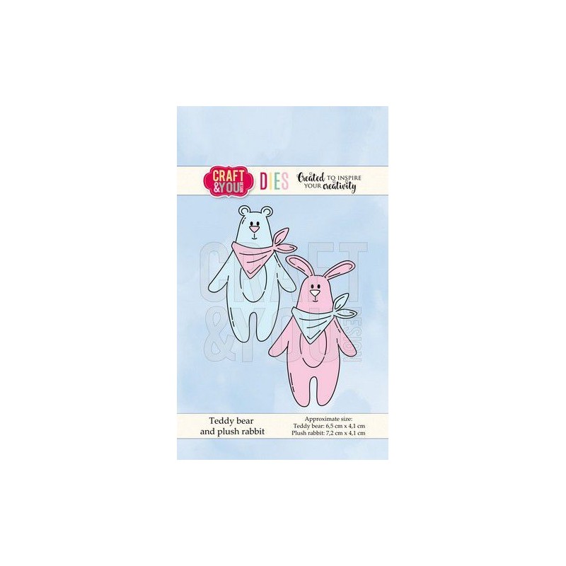 Craft&You Cutting Die Teddy Bear and Plush Rabbit
