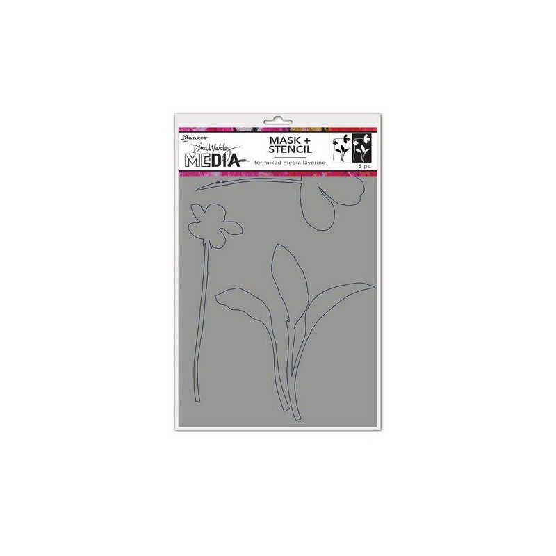 Ranger • Dina Wakley A5 Mask Stencil Media Sprouts MDS77725