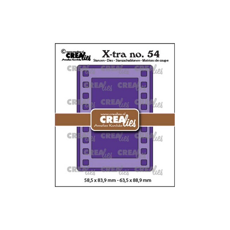 Crealies Xtra no. 54 ATC Die 2 st Filmstrip CLXtra54 63,5x88,9mm