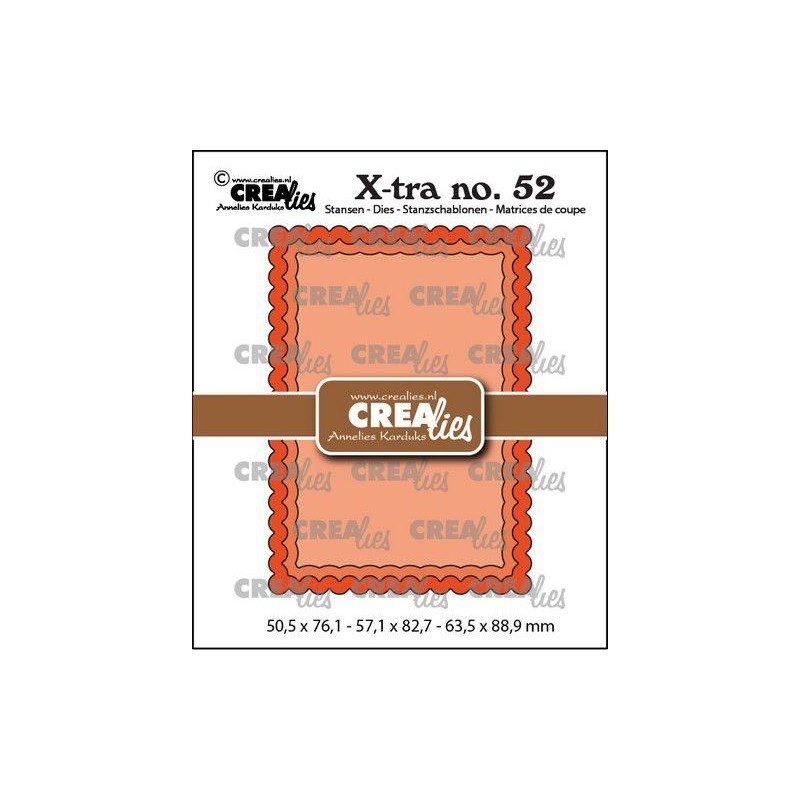Crealies Xtra no. 52 ATC Dies 2 st Scallop CLXtra52 63,5x88,9mm