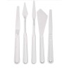 Artistline Spatlar Palett knivar, L: 17-20 cm, B: 13-33 mm, vit, 5 st./ 1 förp.