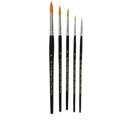 Gold Line Penslar, nr. 1+4+8+12+18, L: 17-19 cm, B: 1-7 mm, runda, 5 st./ 1 förp.