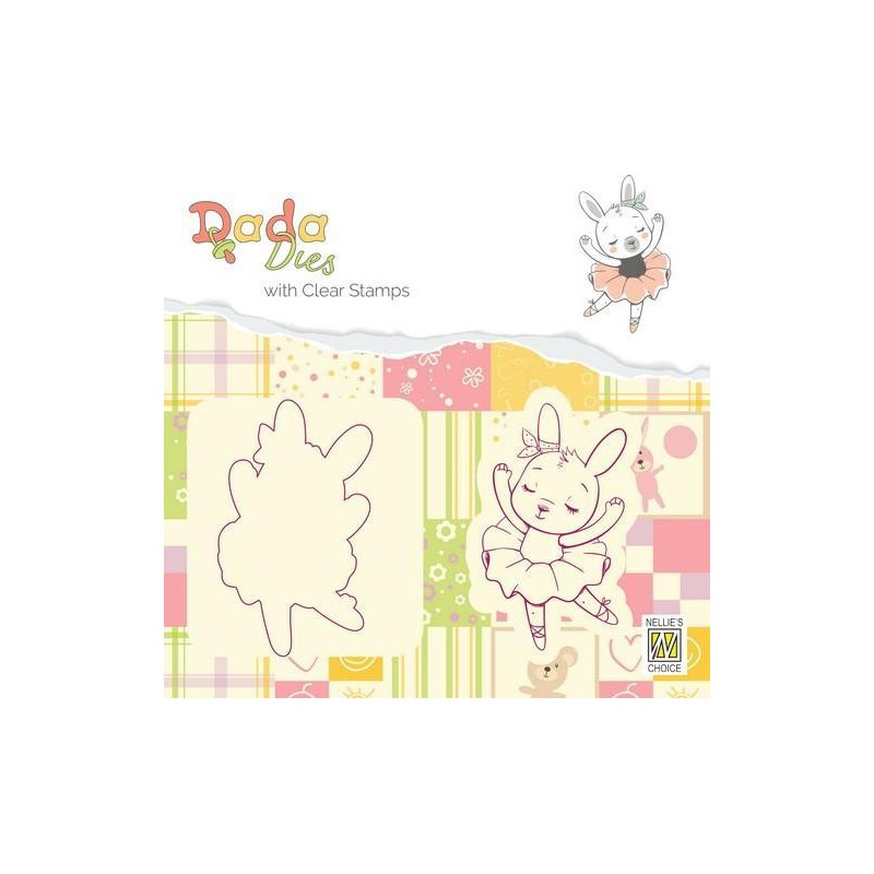 Nellies choice DADA DIES & CLEARSTAMP "bunny ballerina” DDCS004