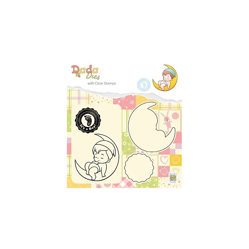 Nellies choice DADA DIES & CLEARSTAMP "on the moon” DDCS011