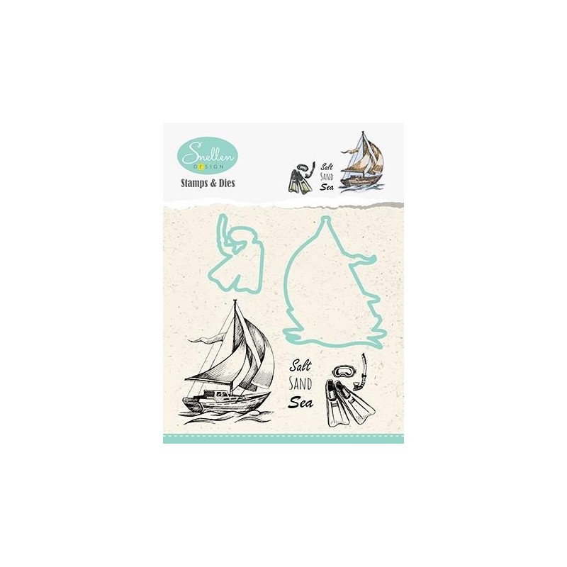 Nellies choice DIES & CLEARSTAMP "Boat” HDCS001