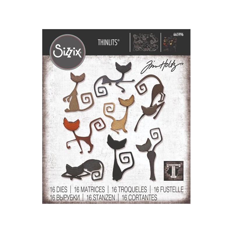 SIZZIX/TIM HOLTZ THINLITS DIE "Mischievous" 665996