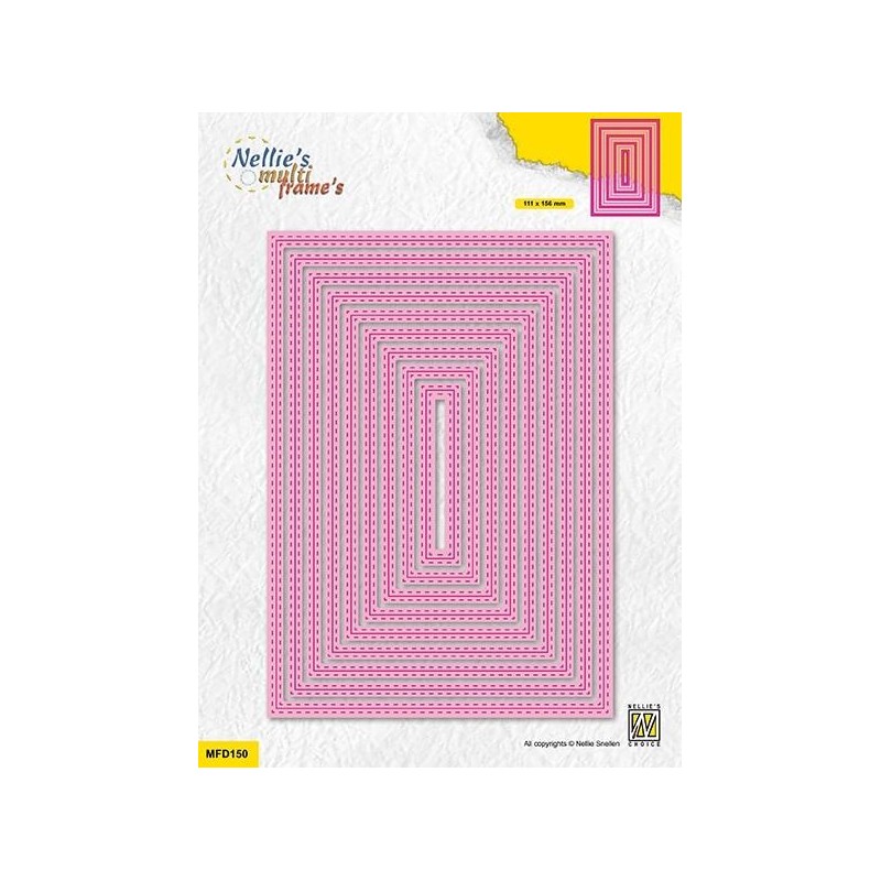 Nellie's Choice MULTIFRAME “Double Stitchlines: Rectangle" MFD150
