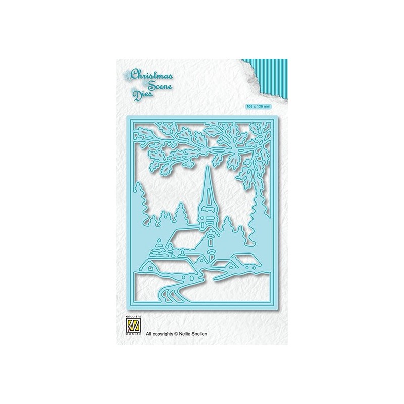 Nellie's Choice Christmas Scene Dies "Snow village" CRSD005