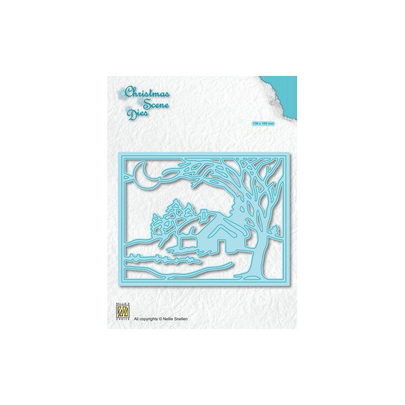 Nellie's Choice Christmas Scene Dies "Moonlight winternight" CRSD007