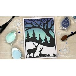 Nellie's Choice Christmas Scene Dies "Deer in forest" CRSD009