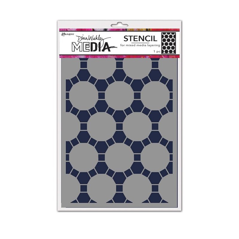 Ranger • Dina Wakley A5 Mask Stencil media Connected dots  MDS77640