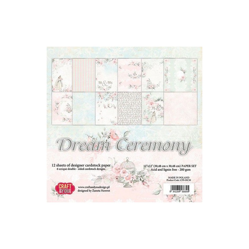 Craft&You Dream Ceremony BIG Paper Set 12x12 12 vel