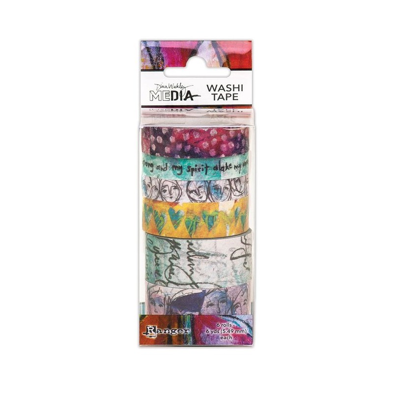 Ranger • Dina Wakley media washi tape nr.1 assorted 6x5,5m  MDA59974