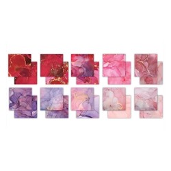 Craft Consortium The Essential Craft Papers - 6x6 - Ink Drops - Rose