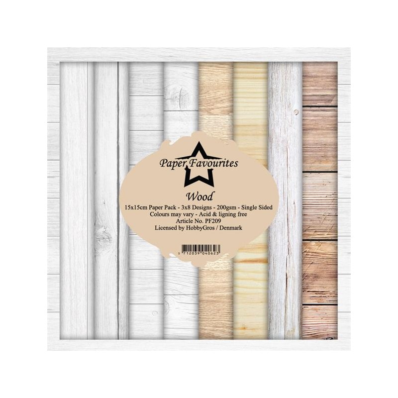 Paper Favourites Paper Pack 15x15 "Wood" PF209