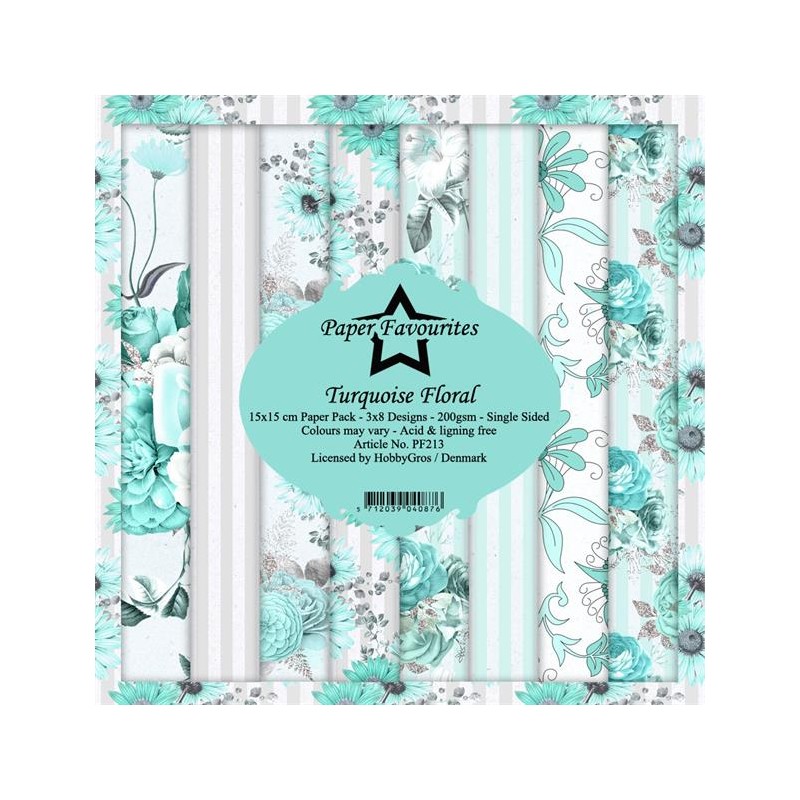 Paper Favourites Paper Pack "Turquoise Floral" PF213