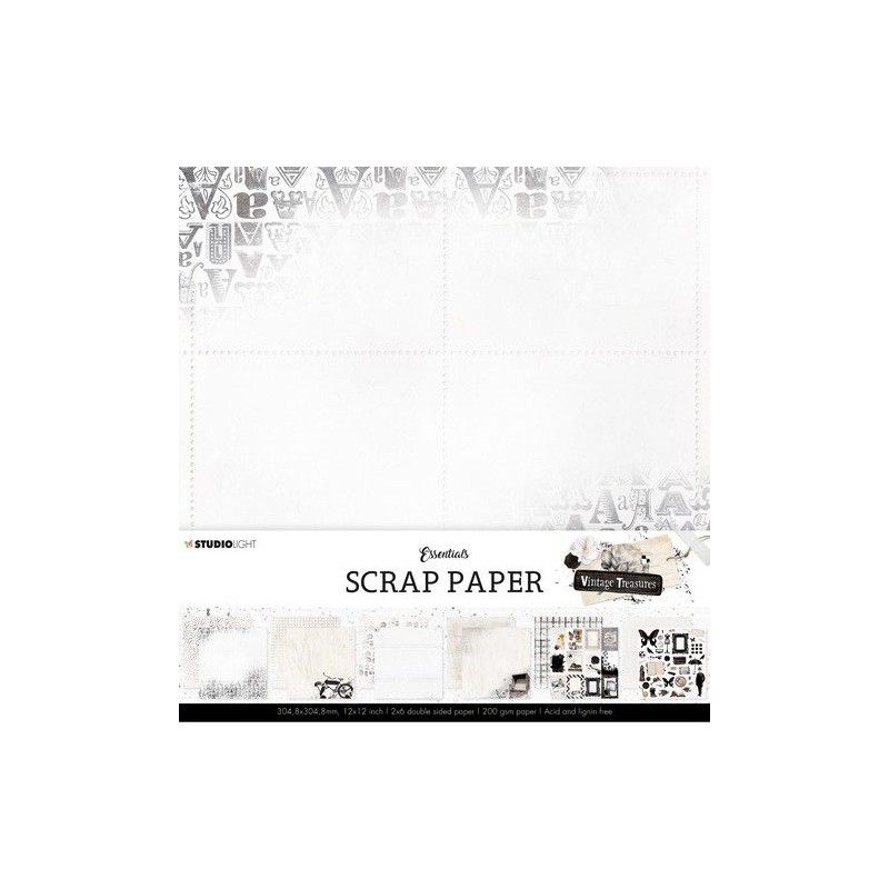 Studio Light Paperset Vintage Treasures nr.07  30,48x30,48cm