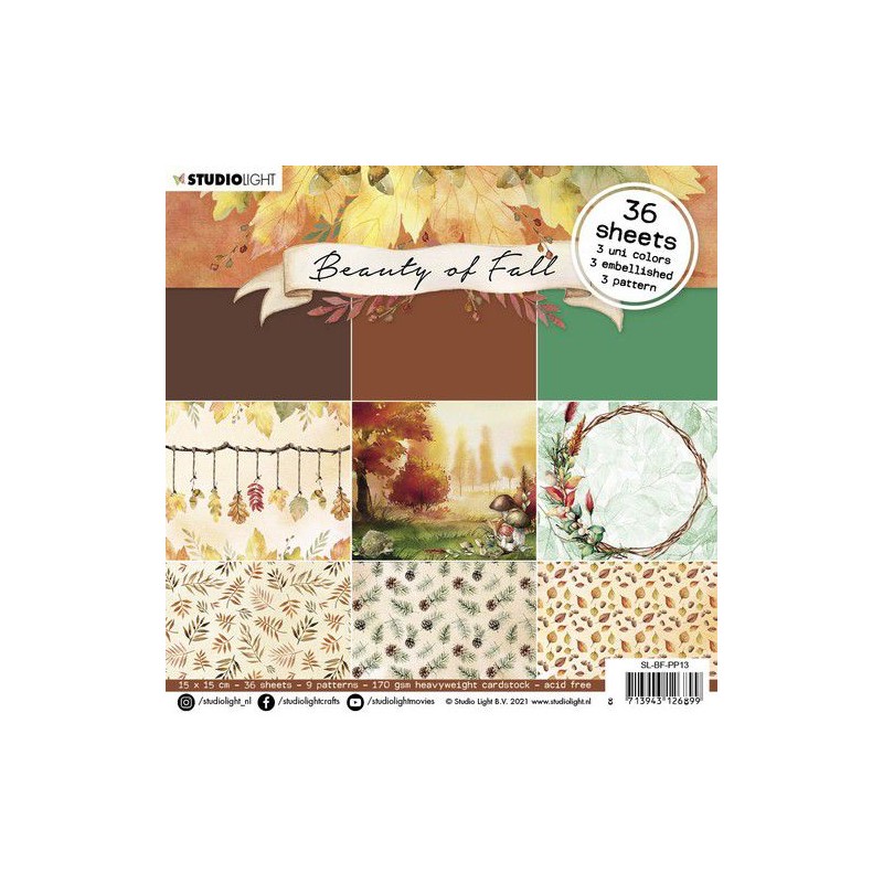 Studio Light Paper Pad Beauty of Fall nr.13 SL-BF-PP13 150x150mm