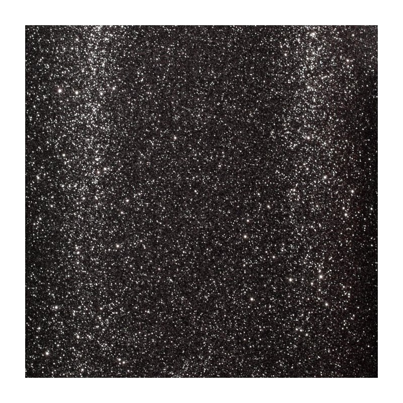 Florence • Self-adhesive glitter paper 30,5cm 1sheet Black-Silver