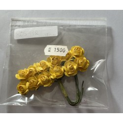Blommor 12 st Gula Rosor 15mm