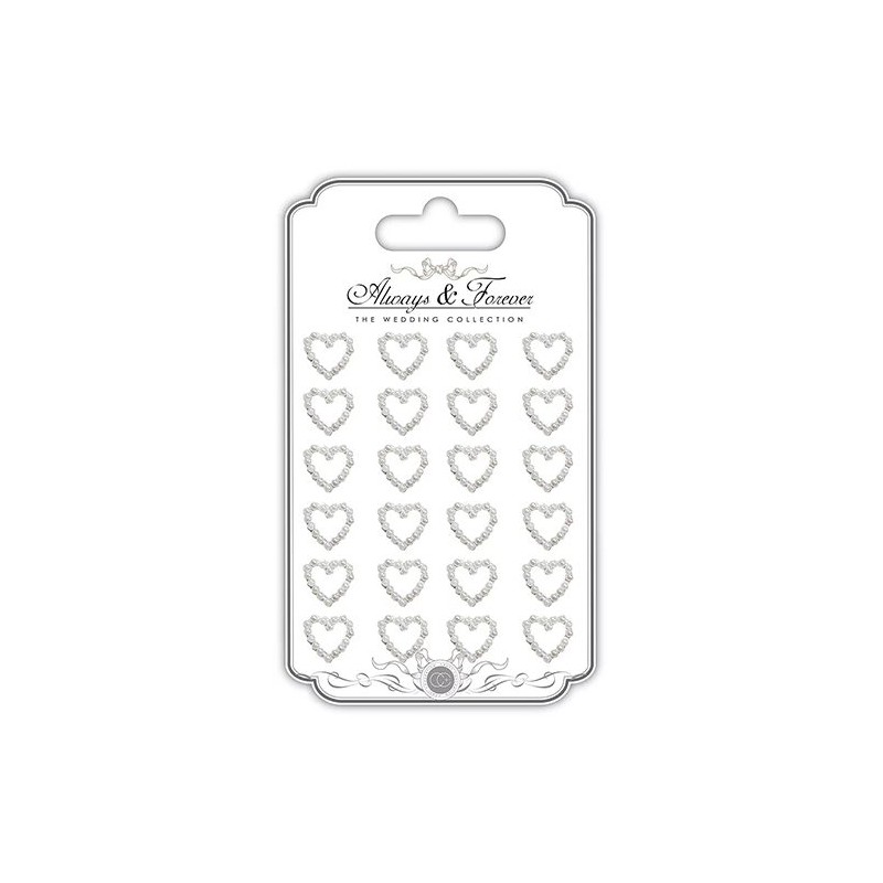 Craft Consortium Always & Forever - Heart Cluster Diamante Charms