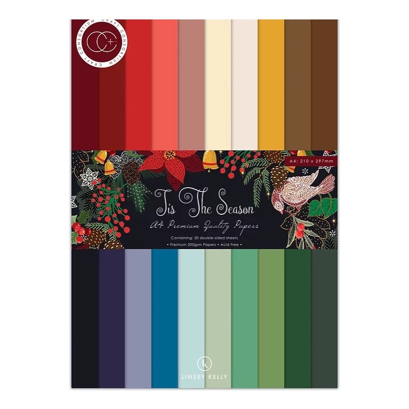 Craft Consortium Tis The Season - A4 Premium Cardstock Paper Pad