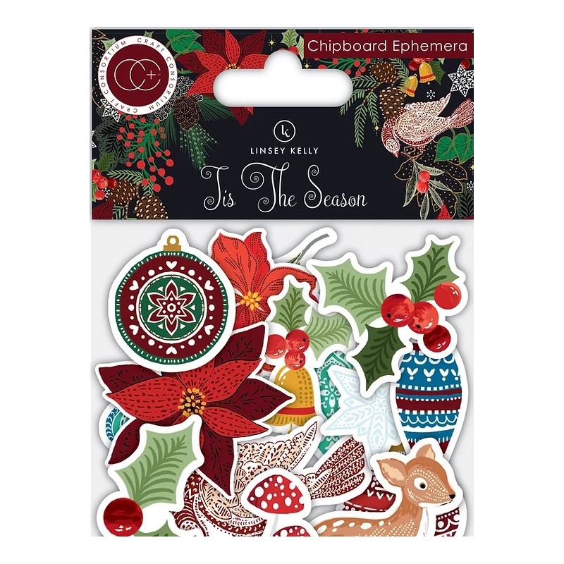 Craft Consortium Tis The Season - Chipboard Ephemera