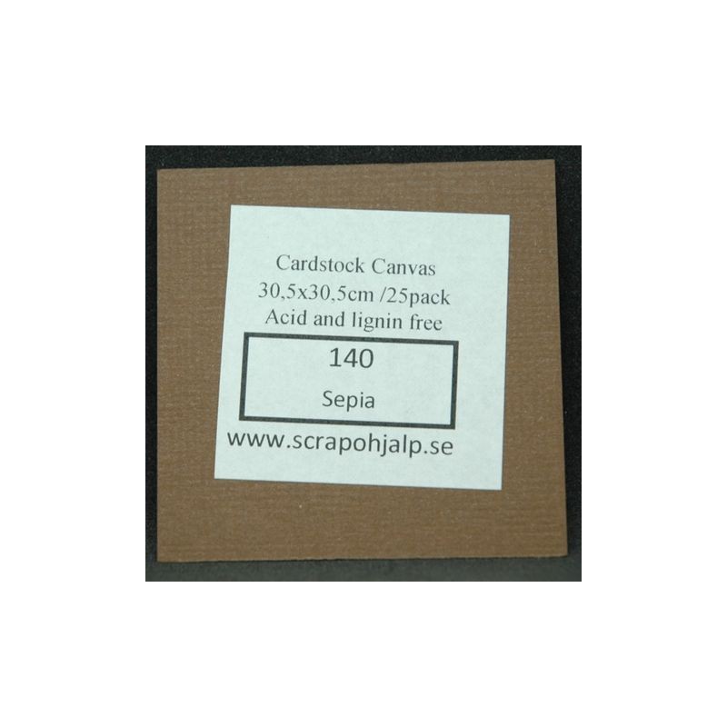 Scrap & Hjälp Cardstock Sepia 12"x12" Styckvis eller 25 st / paket SoH140