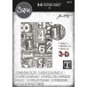 SIZZIX/TIM HOLTZ 3D EMBOSSINGFOLDER "Numbered" 665753