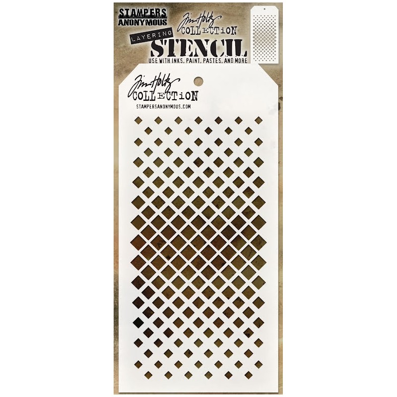 TIM HOLTZ STENCIL 10x21 cm Layered Stencil - Gradient Square