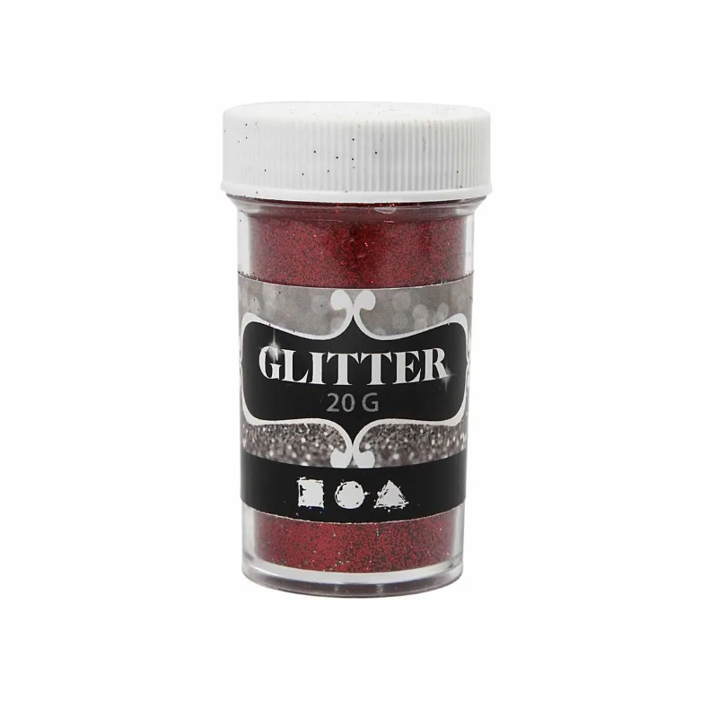 Tools Glitter, 60 mm, 35 mm, Röd, 20 g, 1 Burk