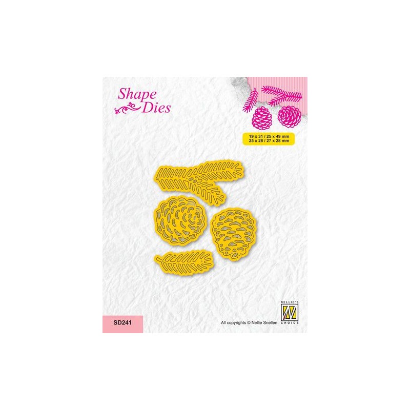 Nellie‘s Choice Shape Die - Pine Cones  25x49mm