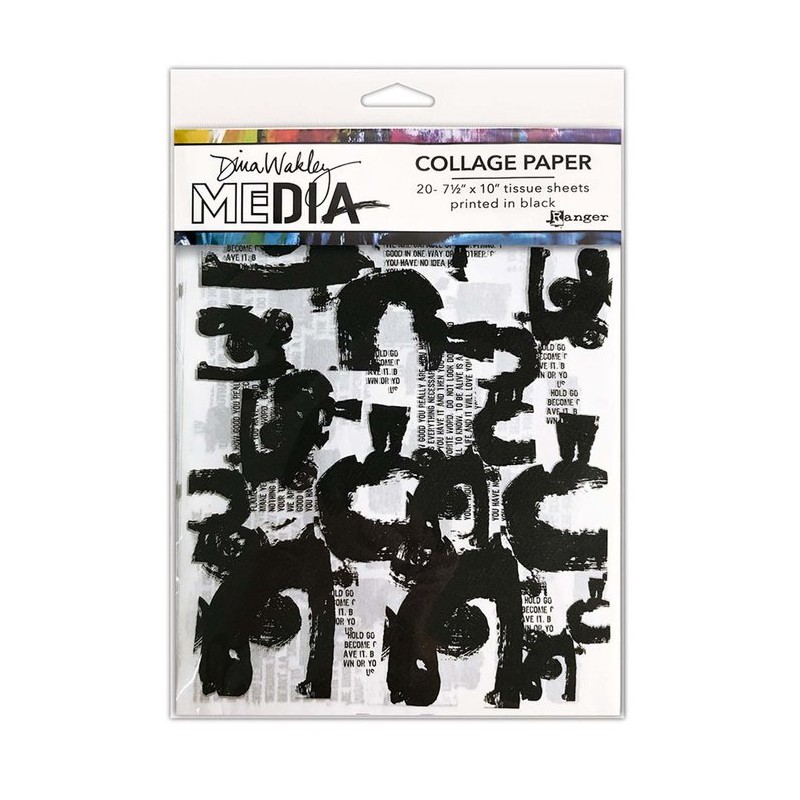 Ranger • Dina Wakley Media collage tissue painted marks