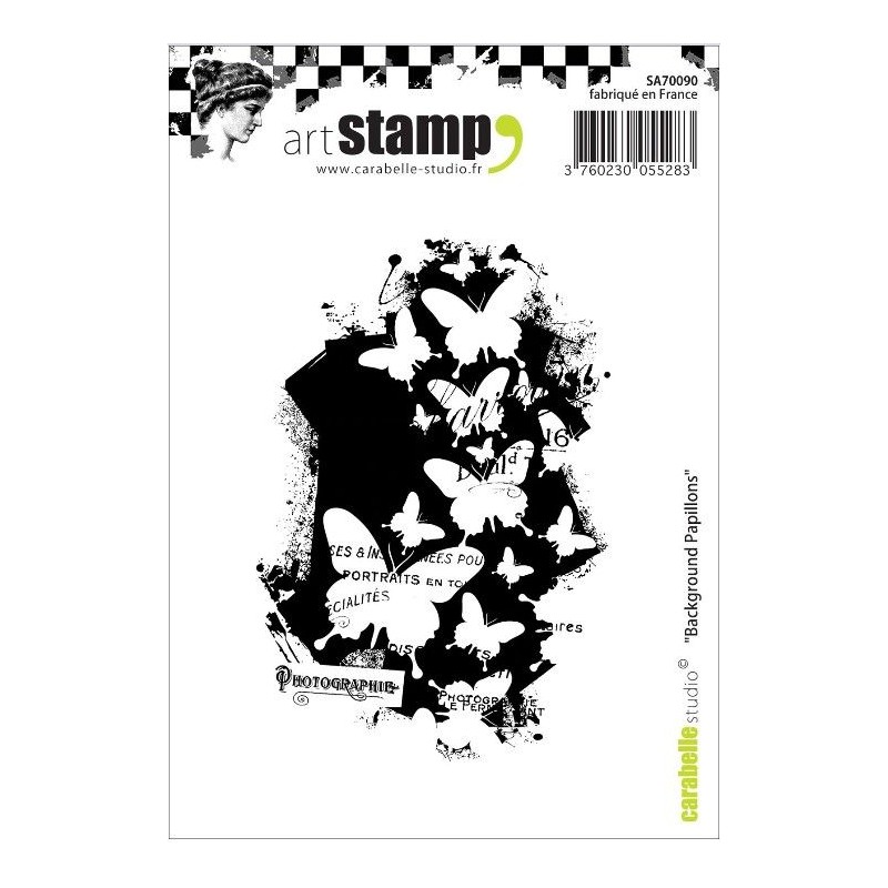 Carabelle Studio • Stamp Background Papillon