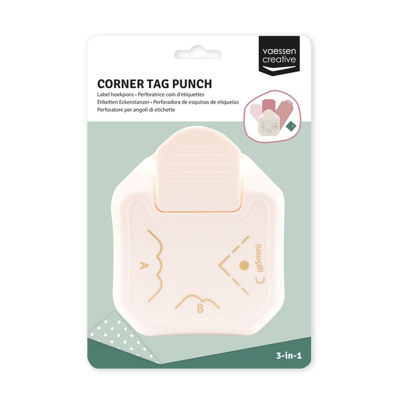 Vaessen Creative • 3-in-1 Label Corner Punch Scallop - Scraphut