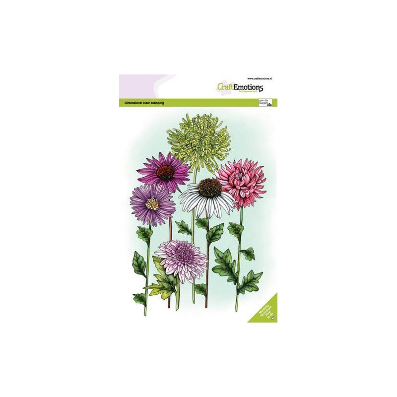 CraftEmotions clearstamps A5 - Mix summer flowers 2 GB Dimensional stamp