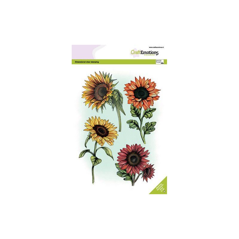 CraftEmotions clearstamps A5 - Sunflowers GB Dimensional stamp