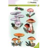 CraftEmotions clearstamps A5 - Mushrooms Christmas GB Dimensional stamp