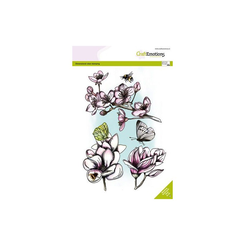 CraftEmotions clearstamps A5 - Blossom - Magnolia GB Dimensional stamp