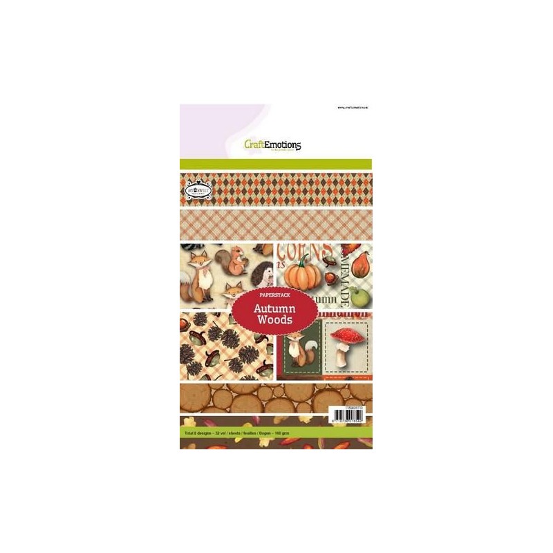 CraftEmotions Paper pack Autumn Woods 32 sheets A5